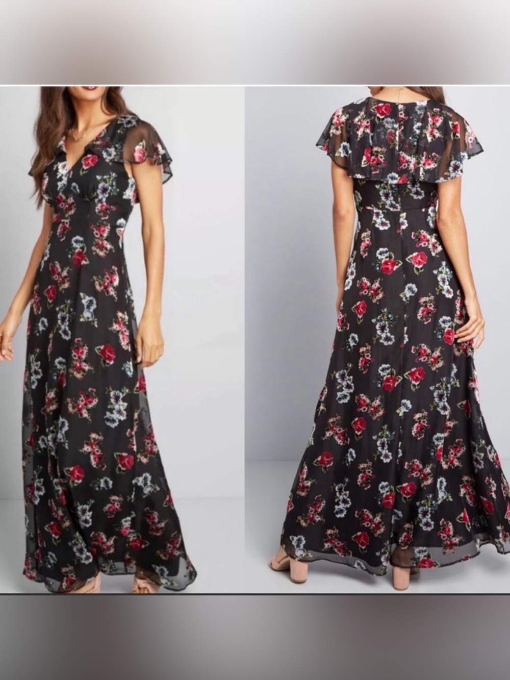 Anna Sui x ModCloth Floral Maxi Dress size 6